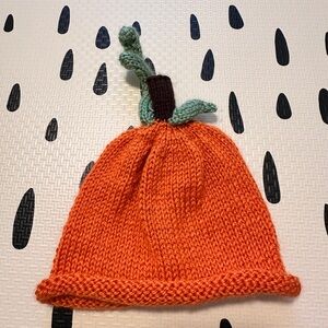 Hand-Knit Pumpkin Beanie